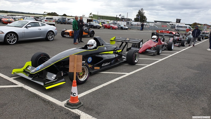 Queuing in the paddock at Snetterton