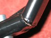 Cracked near side front tie bar