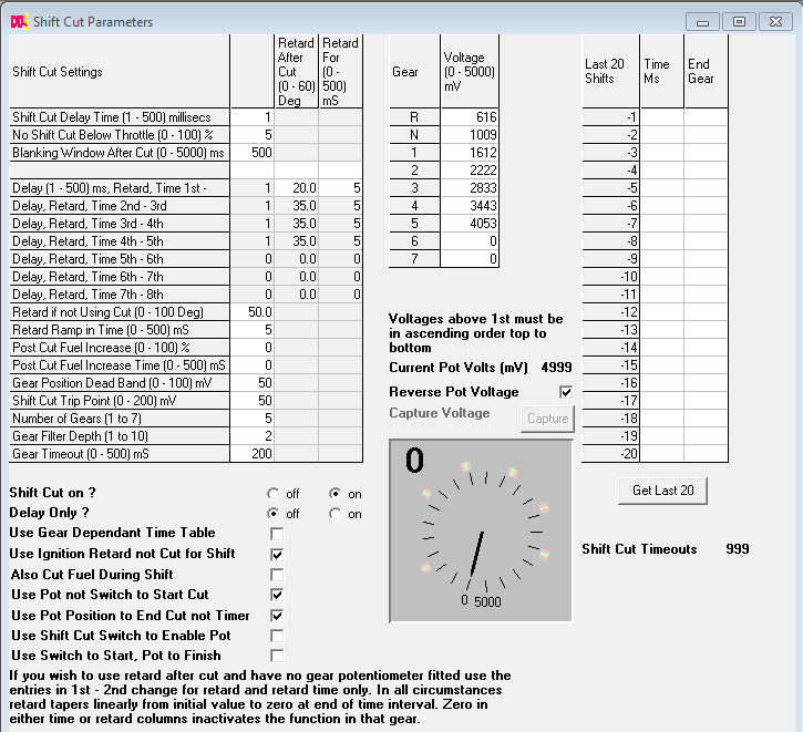 S80 L/C settings